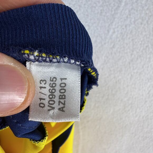 Columbia Soccer Jersey Men's Small Yellow Adidas 2013 Sewn Patch Logo Futbol - Picture 10 of 11